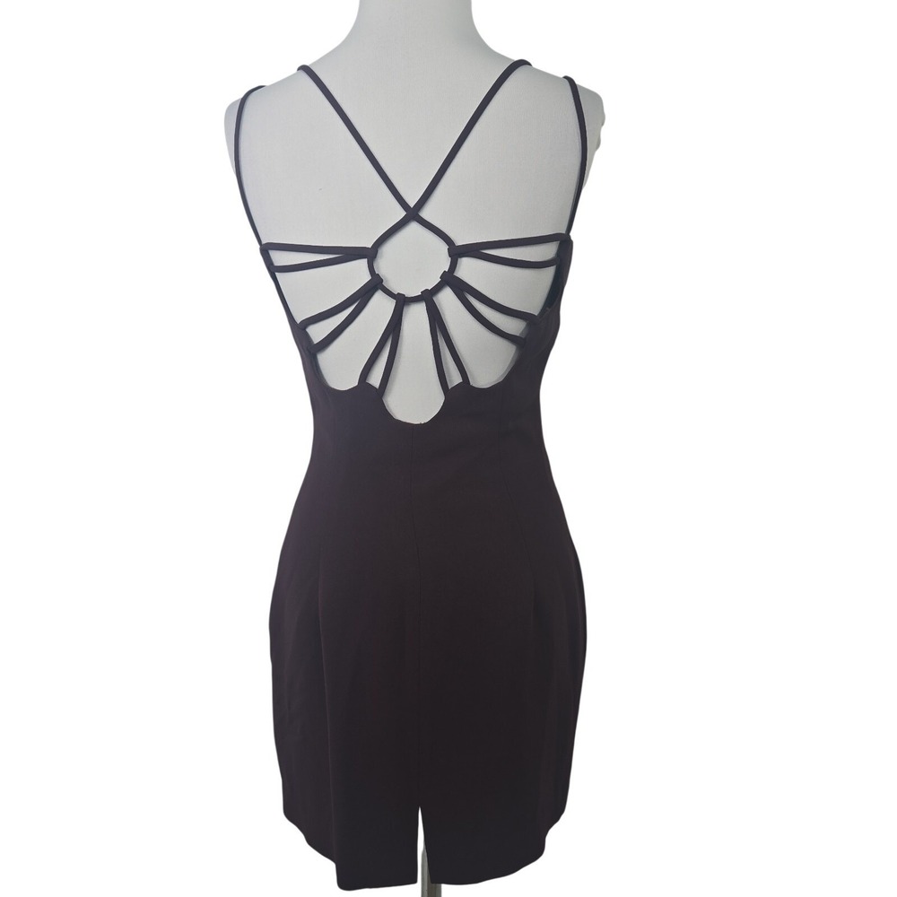 VINTAGE Lillie Ruben Andrea Polizzi For Rex Lester Brown Mini Dress Small (Read)